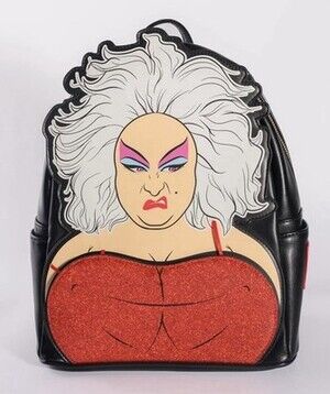 Cakeworthy Divine Mini Backpack Drag Queen Collab Black Glitter Boob Pocket NWT